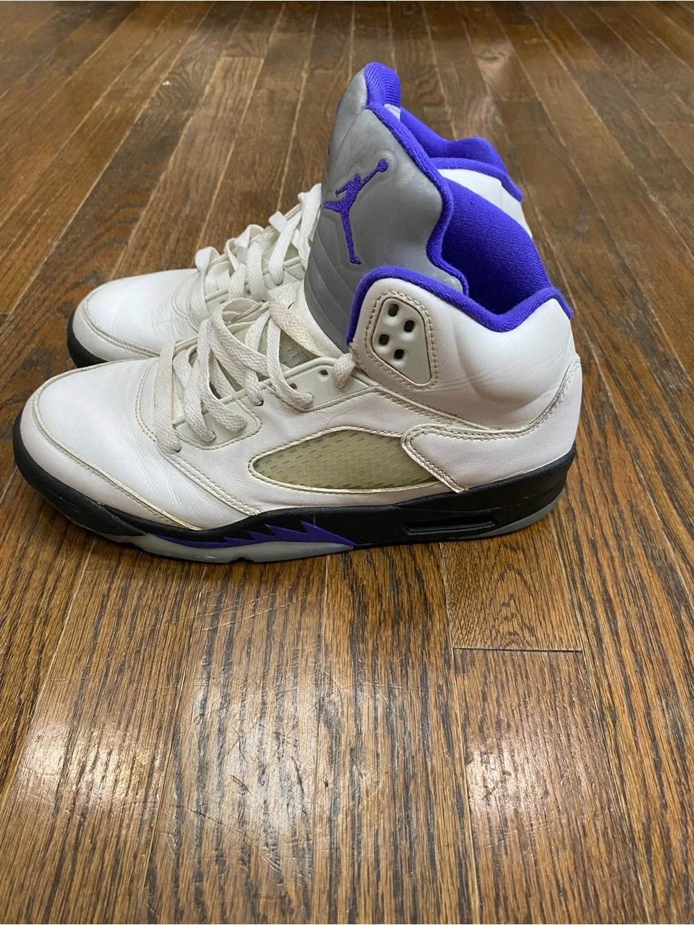 Air Jordan 5’s Retro “Concord” (missing original shoe lace clasp) size 9 $40
